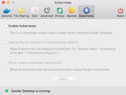 Enable Kubernetes